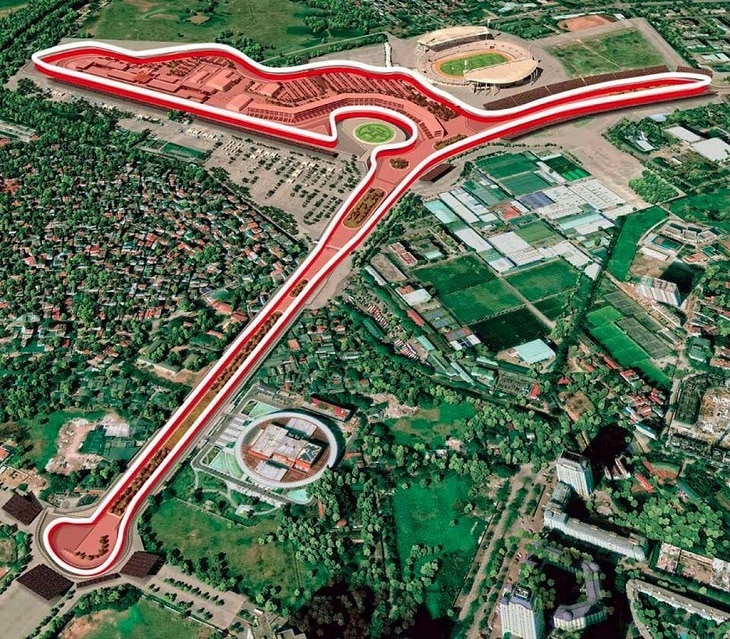 Hình ảnh quy hoạch tổng thể đường đua F1 tại Mỹ Đình Hà Nội