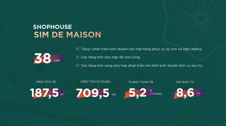 Mặt bằng Shophouse Sim Island Phú Quốc 2