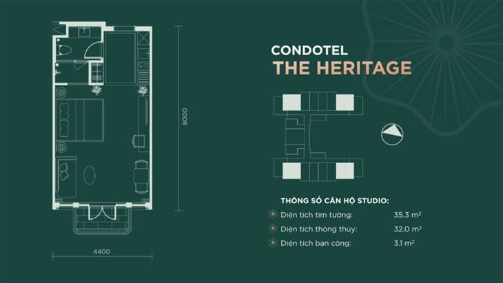 Thiết kế căn hộ condotel Sim Island Phú Quốc 3