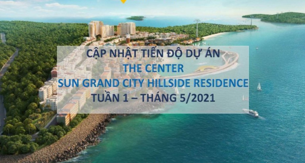 Tiến độ thi công Shophouse The Center Hillside Phú Quốc tháng 05/2021