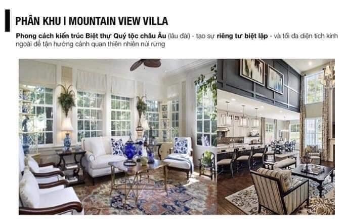 Biệt thự view núi ( Mountain View Villa) phong cách kiến trúc quý tộc Châu Âu