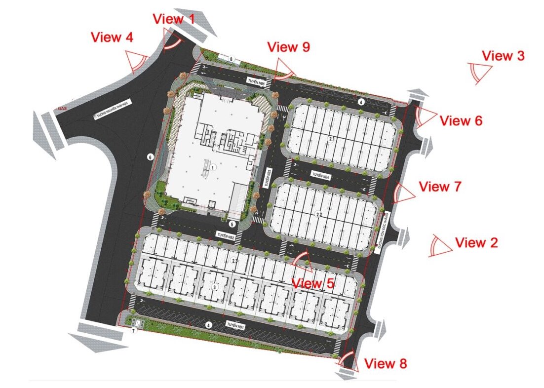 Mặt bằng tổng thể dự án Vinhomes Sky Park 